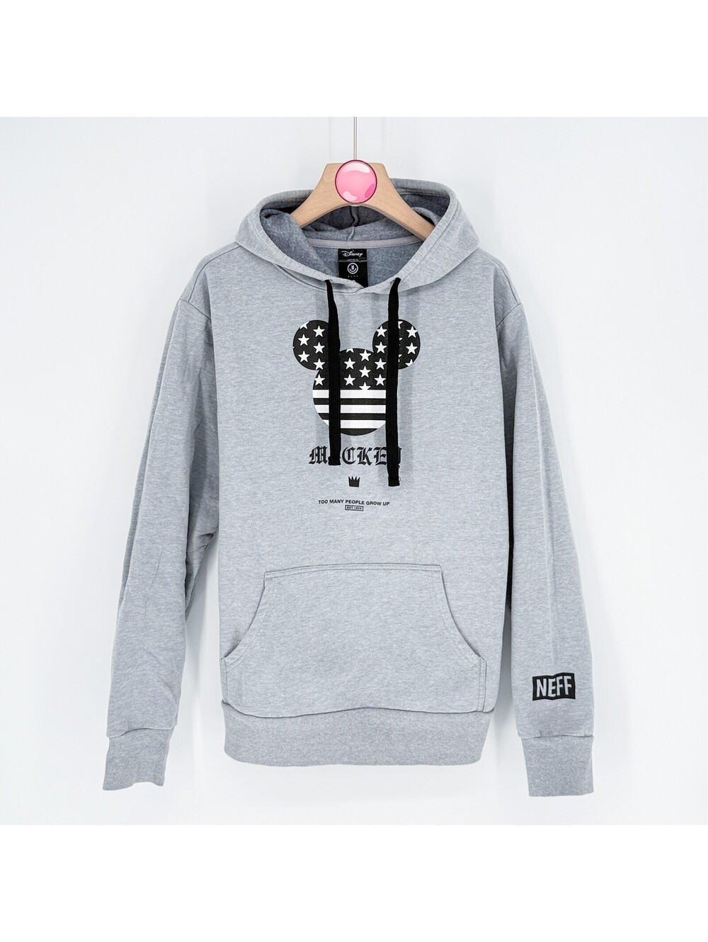 Neff x Disney Mickey Mouse American Flag Hoodie Mens Small